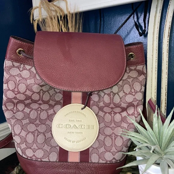 Dempsey drawstring Coach backpack purse - Picture 1 of 5